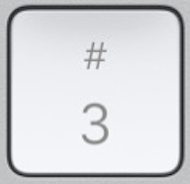 Mac Number 3 key